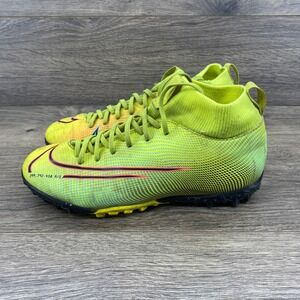 Nike Mercurial‎ Superfly 7 Academy TF Yellow Soccer Shoes Mens Size 4.5 Y BQ5407